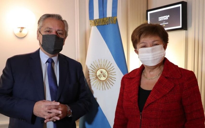 El Presidente se encontró con la titular del FMI: "Tuvimos una buena reunión"