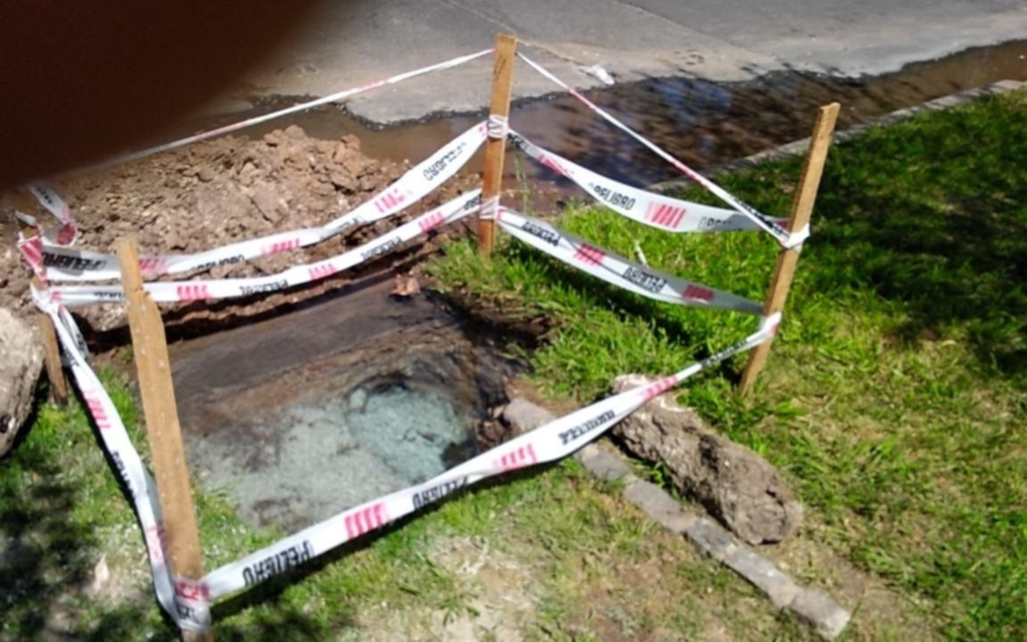 En Villa Elvira, piden la inmediata reparación de un caño roto de agua: "No se puede vivir así"