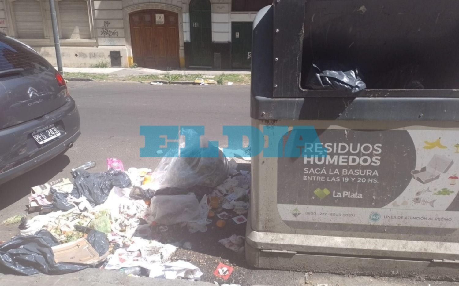 Reclamo en pleno Centro por contenedores en "estado calamitoso"
