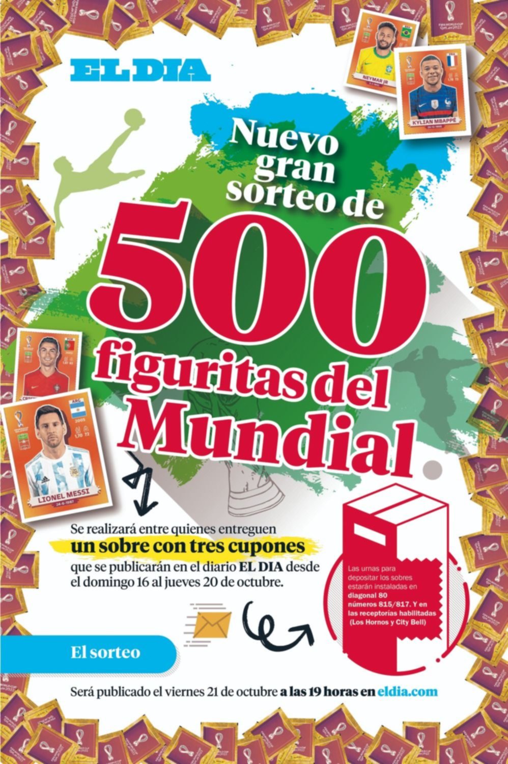 Salió el último cupón para ganar las 500 figuritas que sortea EL DIA
