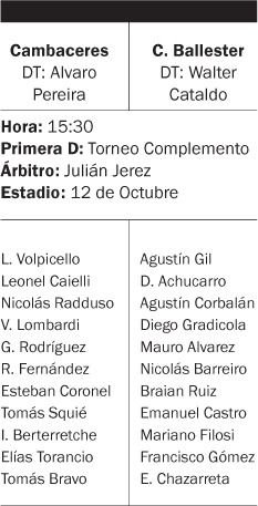 Camba busca acercarse a la Copa Argentina