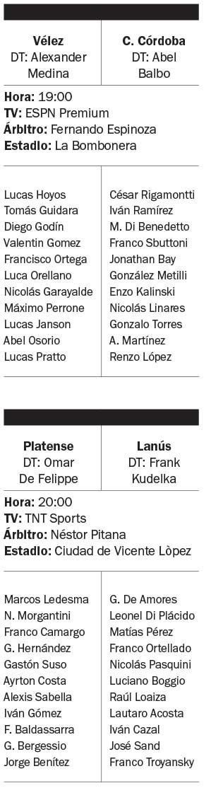 Platense cierra con Lanús y Vélez ante el Ferroviario