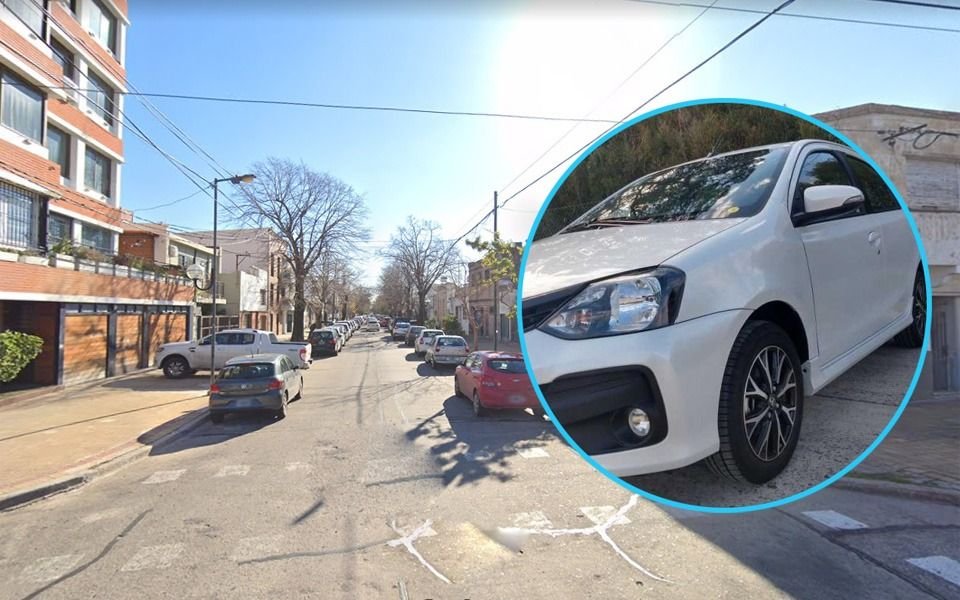 En pleno barrio Norte platense, delincuentes le robaron el auto a una joven a punta de pistola