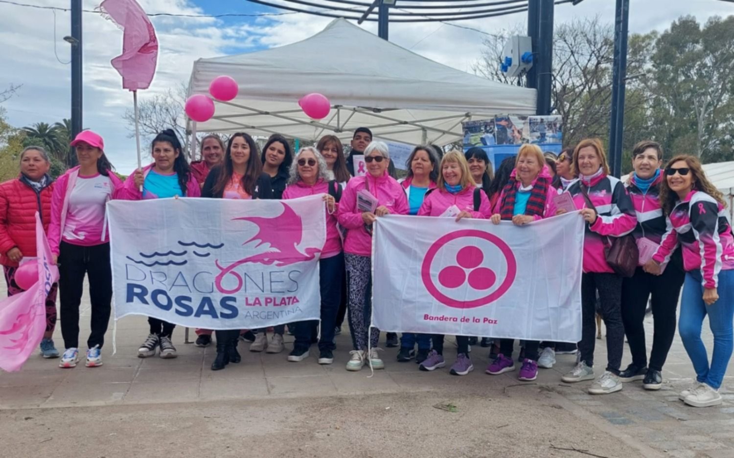 Día Internacional del Cáncer de Mama: Dragones rosas realizaron la Caravana Tres Ciudades en Berisso, La Plata y Ensenada