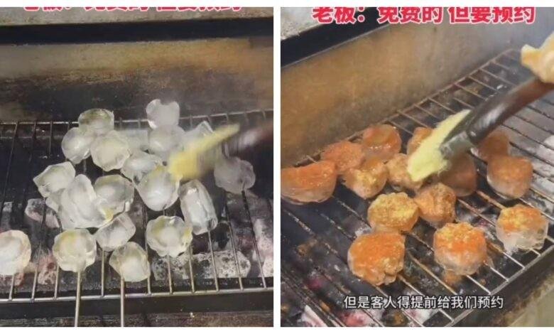 El nuevo plato de moda: hielo a la parrilla
