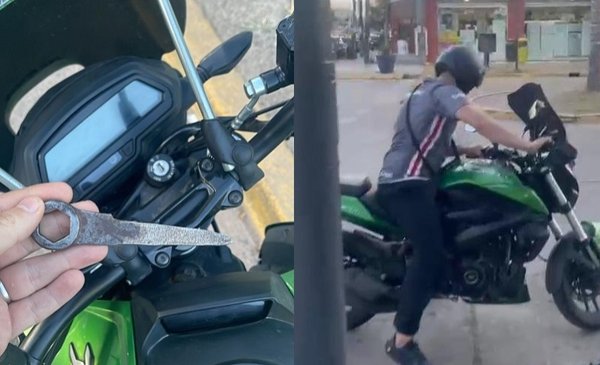 VIDEO. Así fue el intento de robo de una moto en Olmos: escapó y quedó filmado