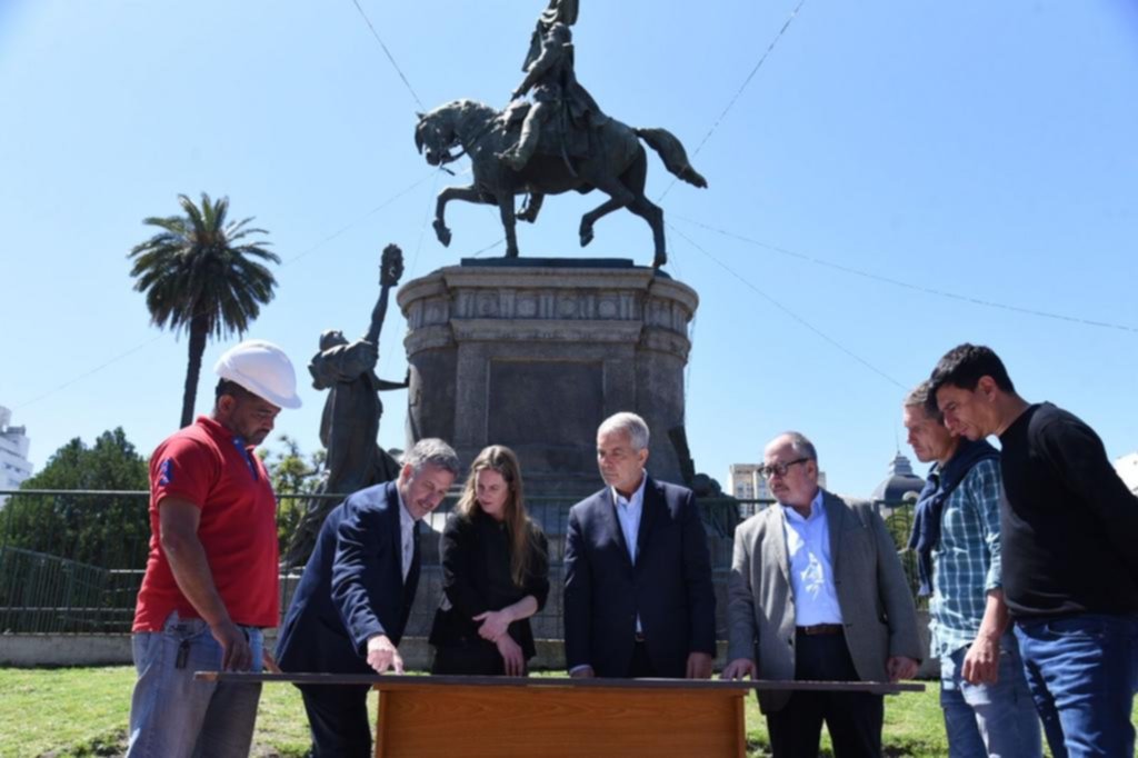 Inician la remodelación de la Plaza San Martín