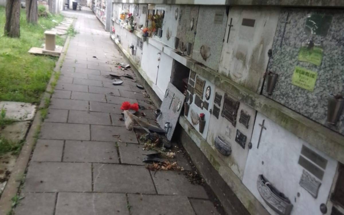 Denuncian una ola masiva de robos de placas de bronce en el cementerio de La Plata: "Tremendo horror"