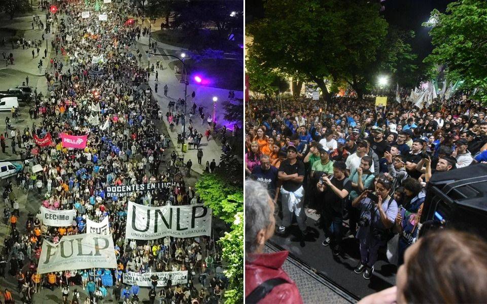 Miles de universitarios se movilizaron por las calles de La Plata