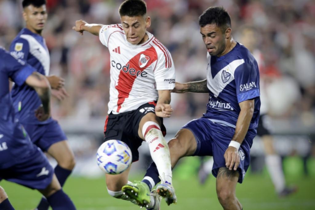 River y Vélez, a mano Empataron en un partidazo
