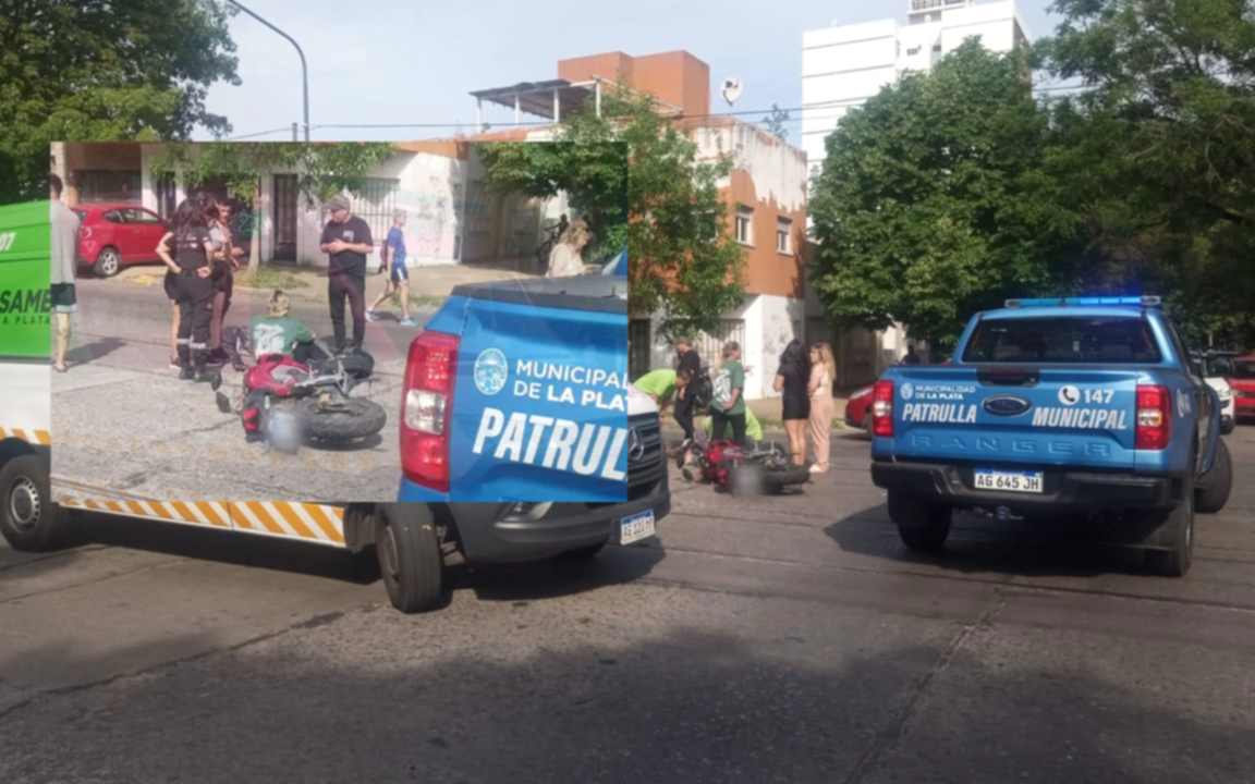 Barrio Norte: un choque entre un auto y una moto dejó un herido