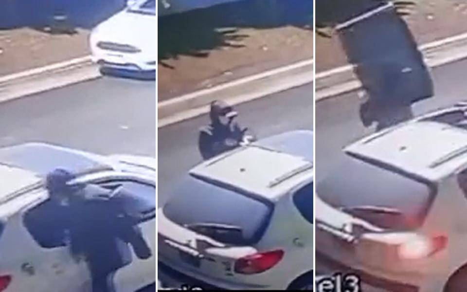 Delito en tiempo récord y techos de autos en la mira