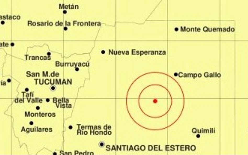 Sismo de magnitud 5,8 se registró en Santiago del Estero