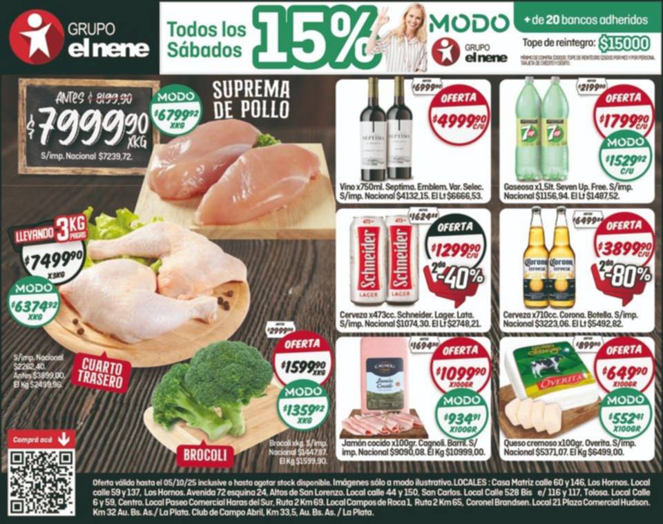 En El Nene, sábado de descuento pagando con Modo