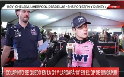 VIDEO.- La bronca de Colapinto, que espera sanciones: "Estoy caliente, me molestaron mucho"