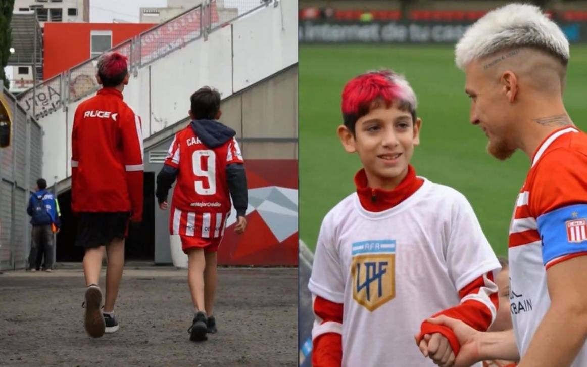 Thiago, el hincha de Estudiantes que se volvió viral, conoció a los jugadores y entró con Ascacibar a UNO