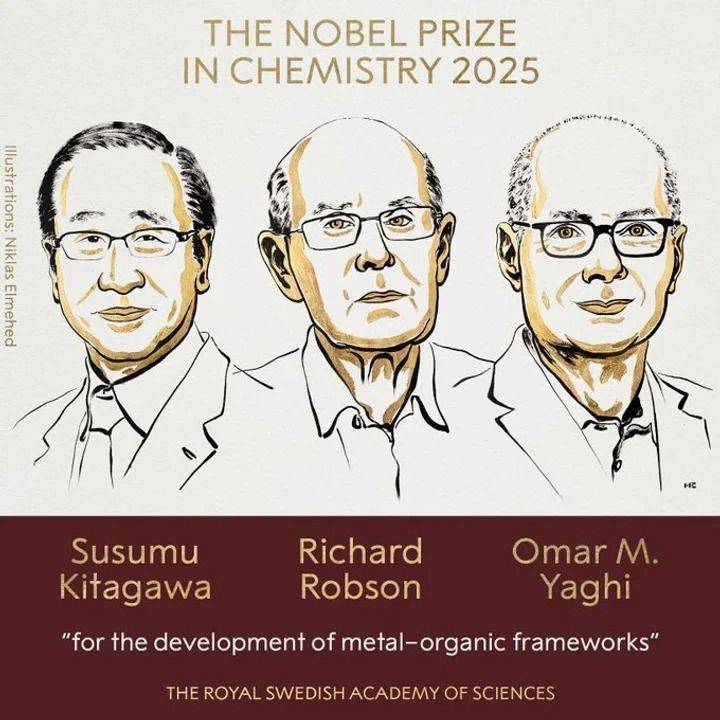 El premio Nobel de Química 2025, para el hallazgo de una nueva arquitectura molecular