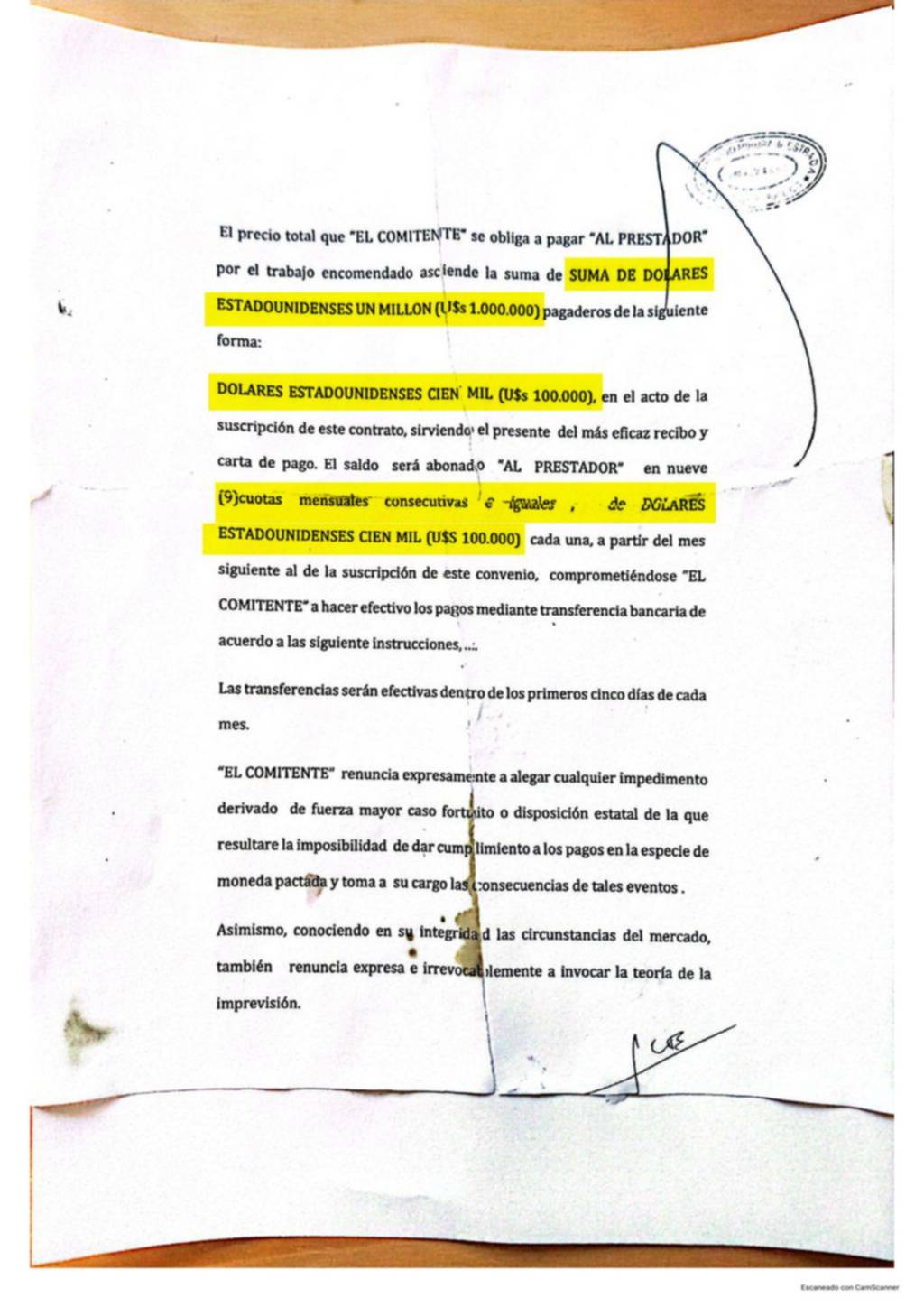 El libertario y Machado firmaron un contrato por un millón de dólares
