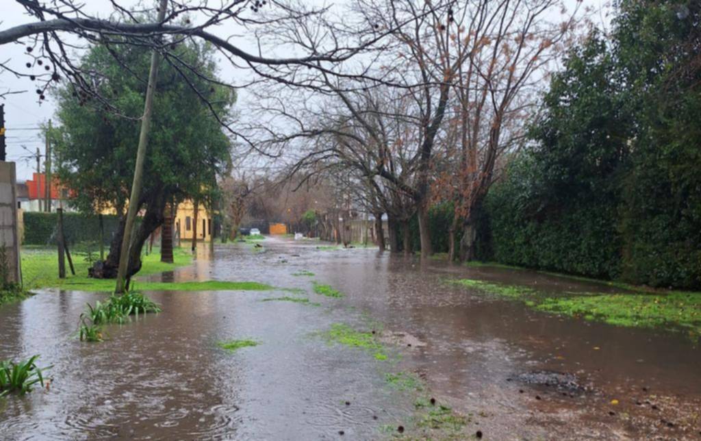 En City Bell y hace más de 20 años, una calle se inunda cada vez que llueve