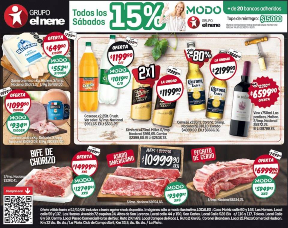 En El Nene, sábado de descuento pagando con Modo