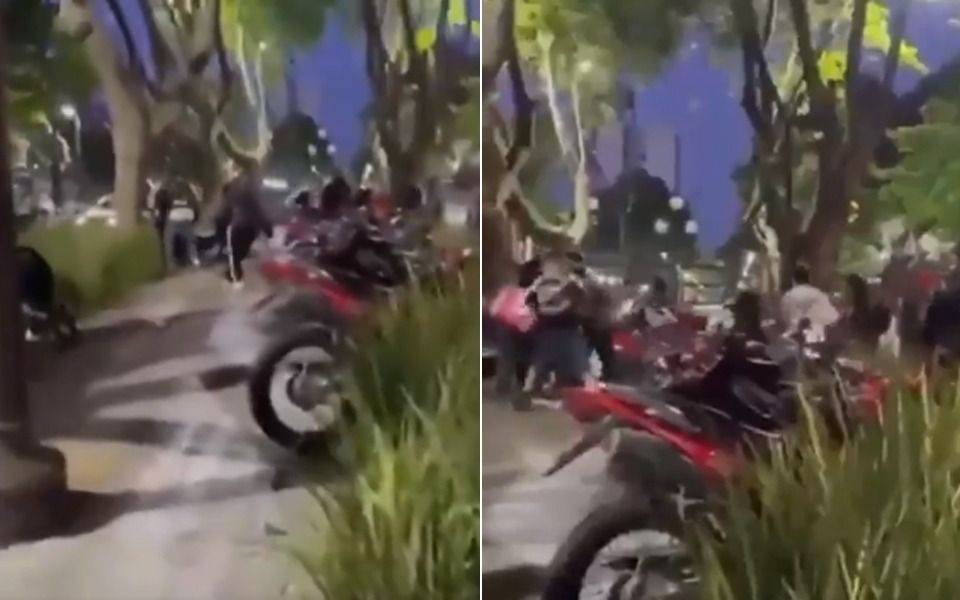 VIDEO.- Nueva pelea entre trapitos, repartidores y los "Hells Angels" alteró la noche en La Plata