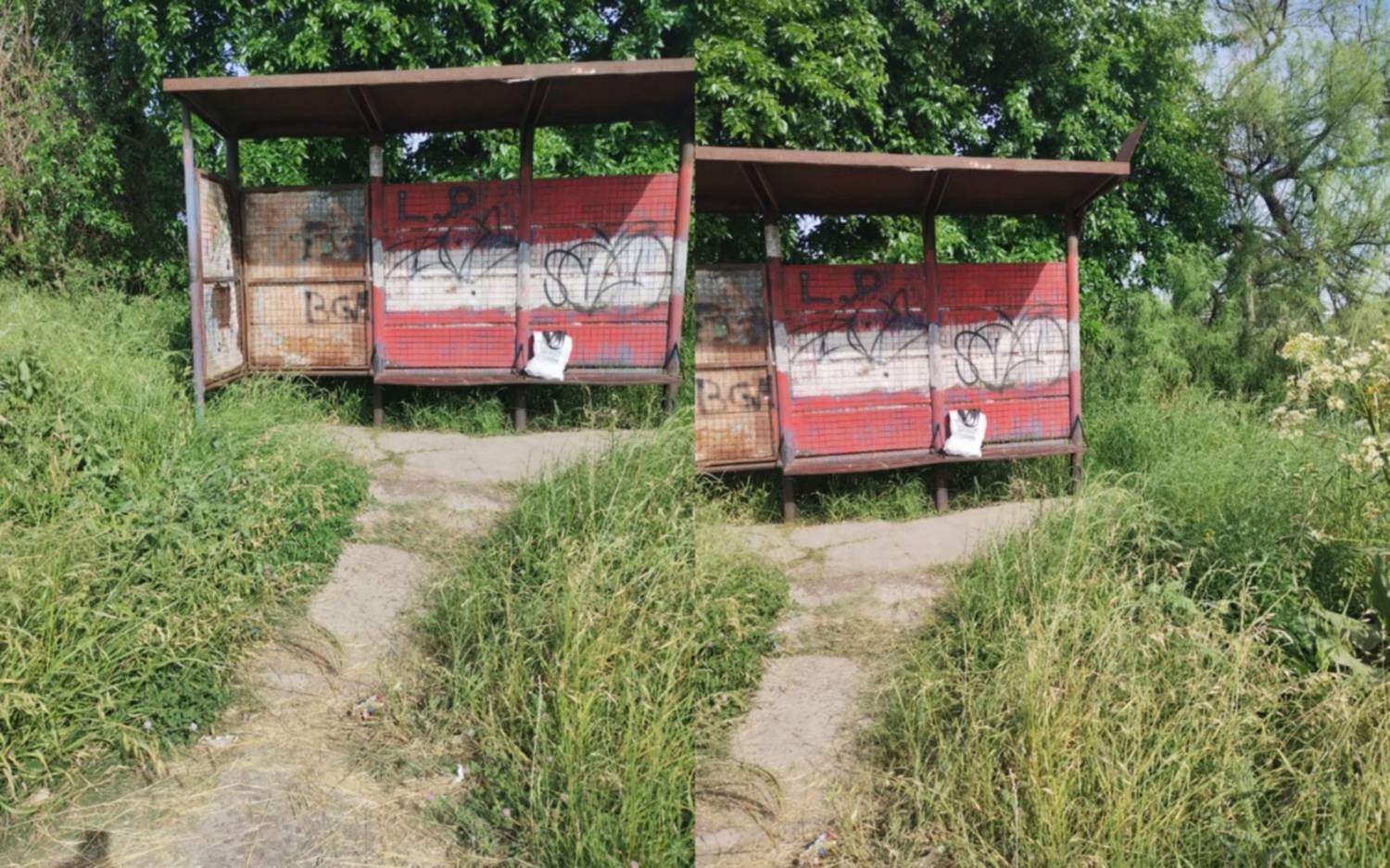Una parada de micros en Los Hornos copada por “pasto alto, ratas y víboras”