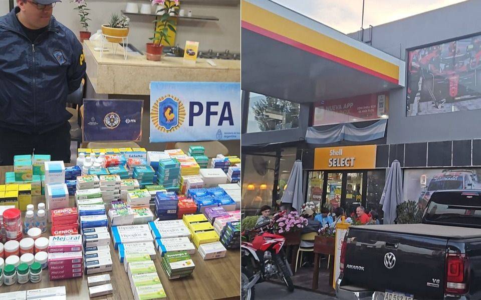 "Una farmacia oculta": allanan una Shell de Ruta 6 por venta ilegal de medicamentos
