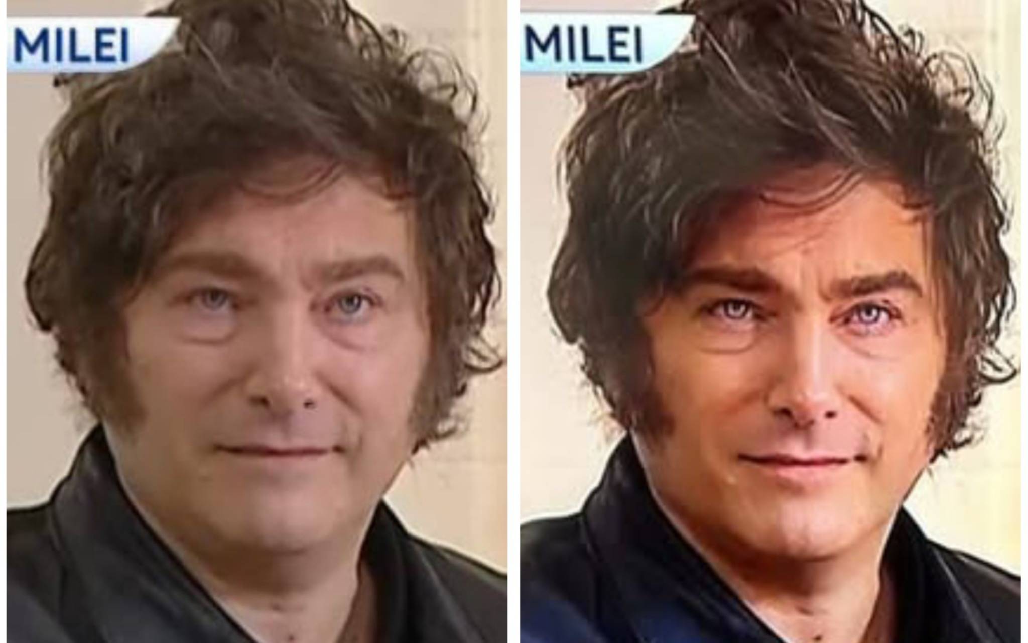 Javier Milei se photoshopeó y estallaron los memes: “Se puso la cara de Homelander”