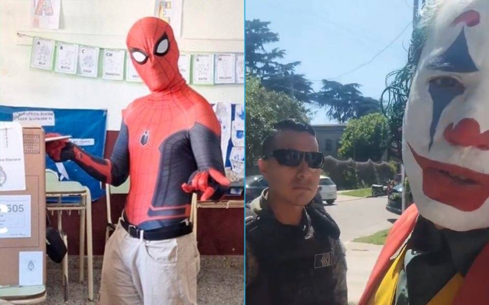 Las perlitas de las elecciones: la mamá de Milei fue sin el DNI y un "Joker" no pudo votar, pero un Spiderman si