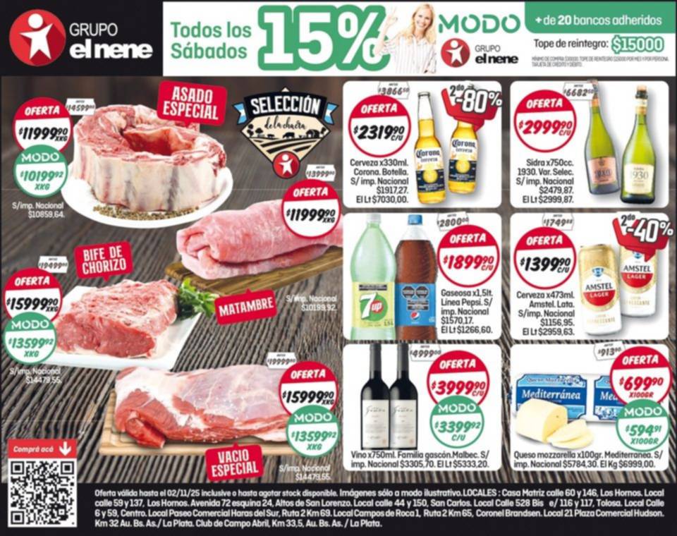Otro sábado de descuento con Modo en El Nene: mirá las ofertas