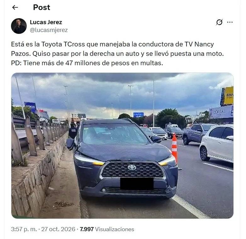 ASÍ QUEDÓ EL AUTO DE NANCY PAZOS- ASÍ QUEDÓ EL AUTO DE NANCY PAZOS