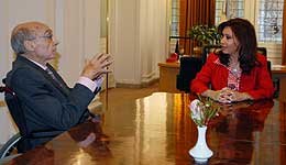 Cristina se reunió con José Saramago