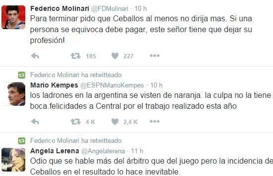 Las redes sociales explotaron por el enojo con los fallos de Ceballos