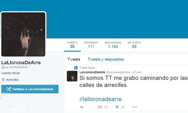 La llorona de Arrecifes ahora tiene cuenta de Twitter