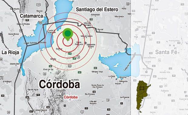 Susto en seis provincias  por sismos en Córdoba