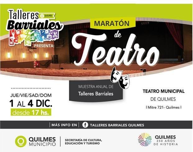 Muestra anual de teatro de los talleres barriales de Quilmes