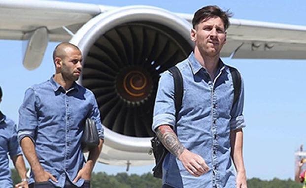 Bauza ya los tiene a todos: llegaron a Brasil Messi y Mascherano