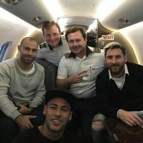 La historia detrás del viaje de Messi y Mascherano en el avión de Neymar