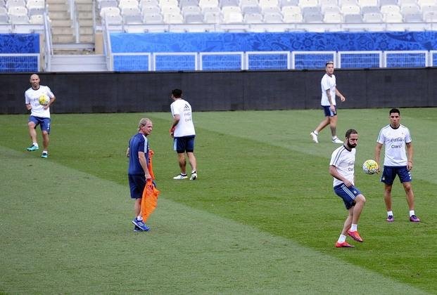 La Selección se entrenó a puertas cerradas en Ezeiza