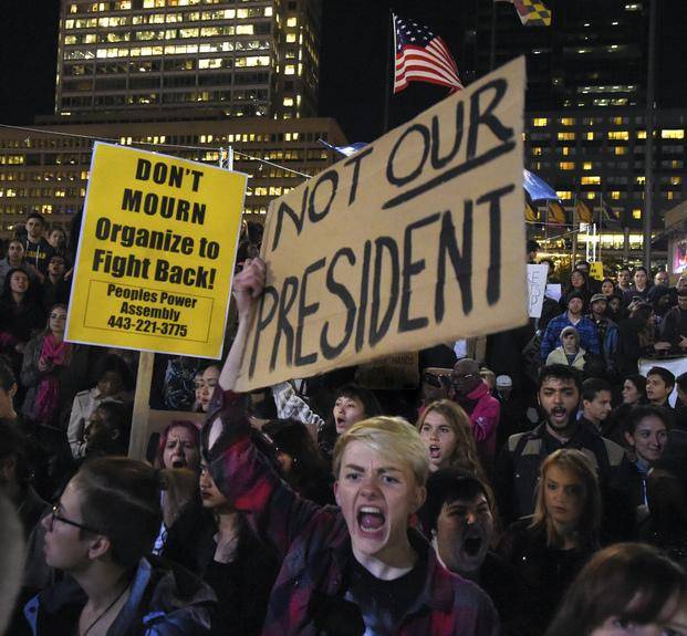 Siguen las protestas en varias ciudades de Estados Unidos por el triunfo de Trump