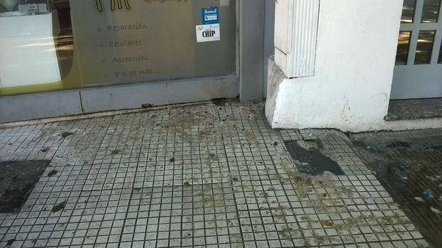 Desborde cloacal en Plaza Paso