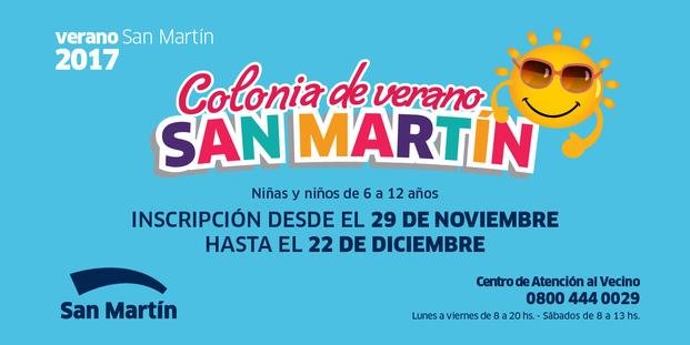 La próxima semana San Martín abrirá la inscripción para la Colonia de Verano 2017