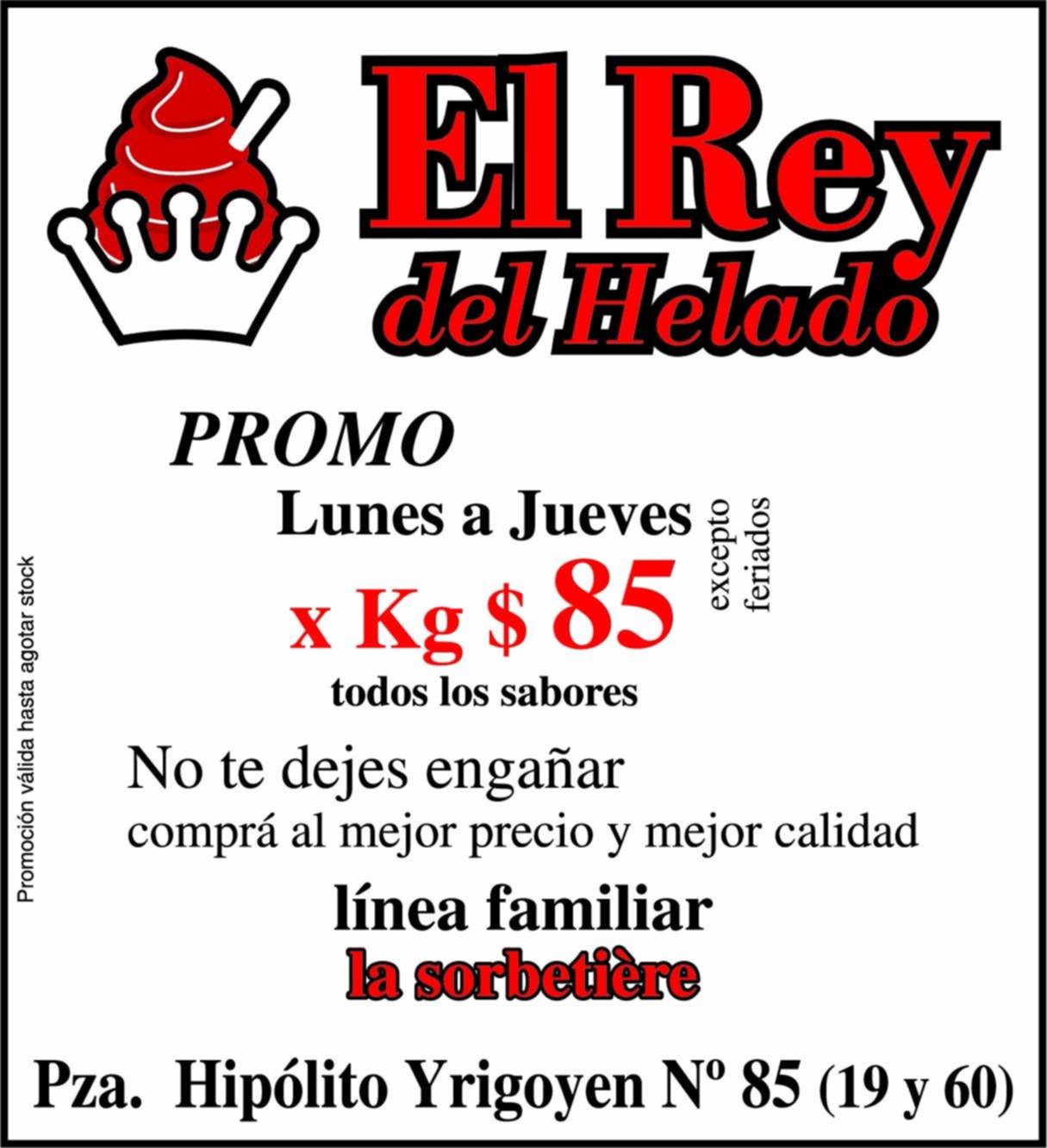 Aprovechá la promo de El Rey del Helado