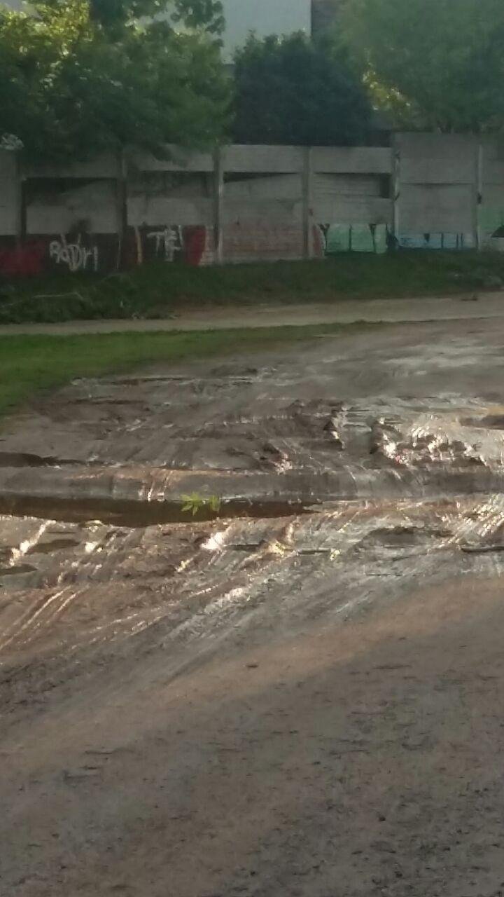 Otra calle intransitable, ahora en Berisso