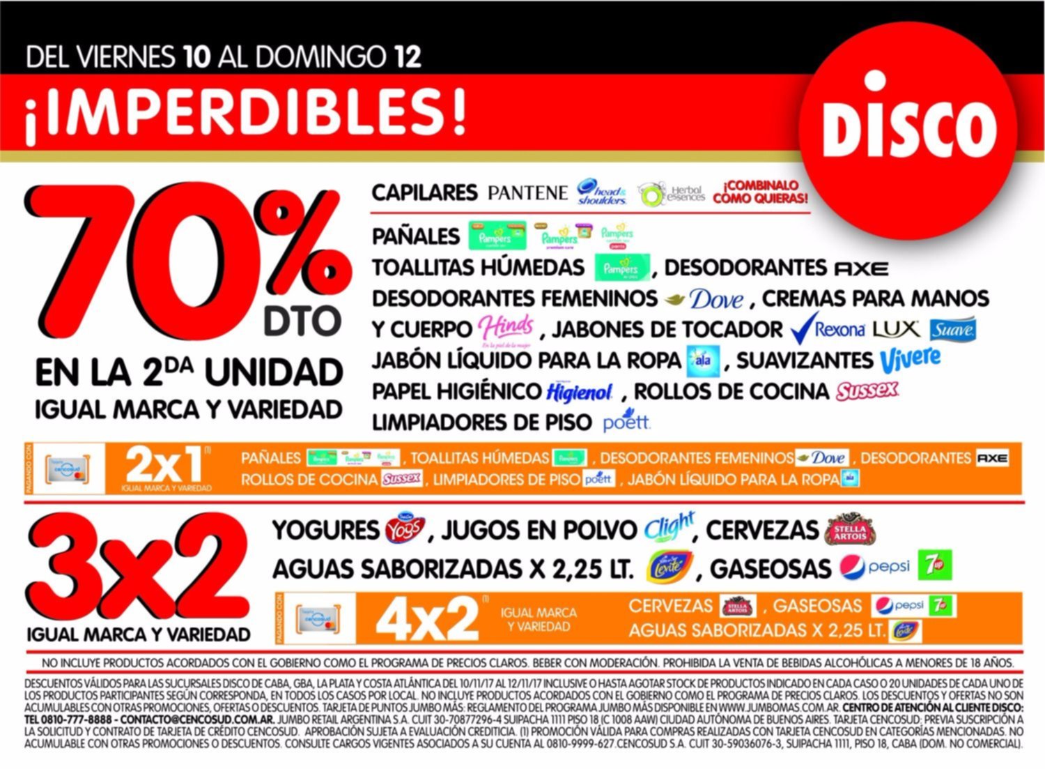 Imperdibles descuentos en Disco