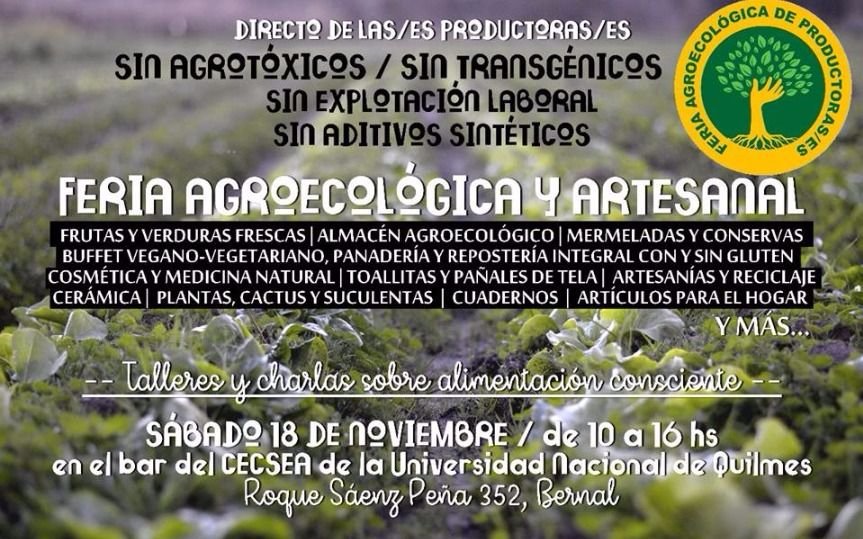 "Feria Agroecológica" en la UNQ
