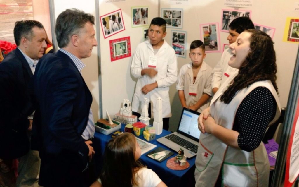 Macri visitó la Feria de Innovación Educativa en Tecnópolis