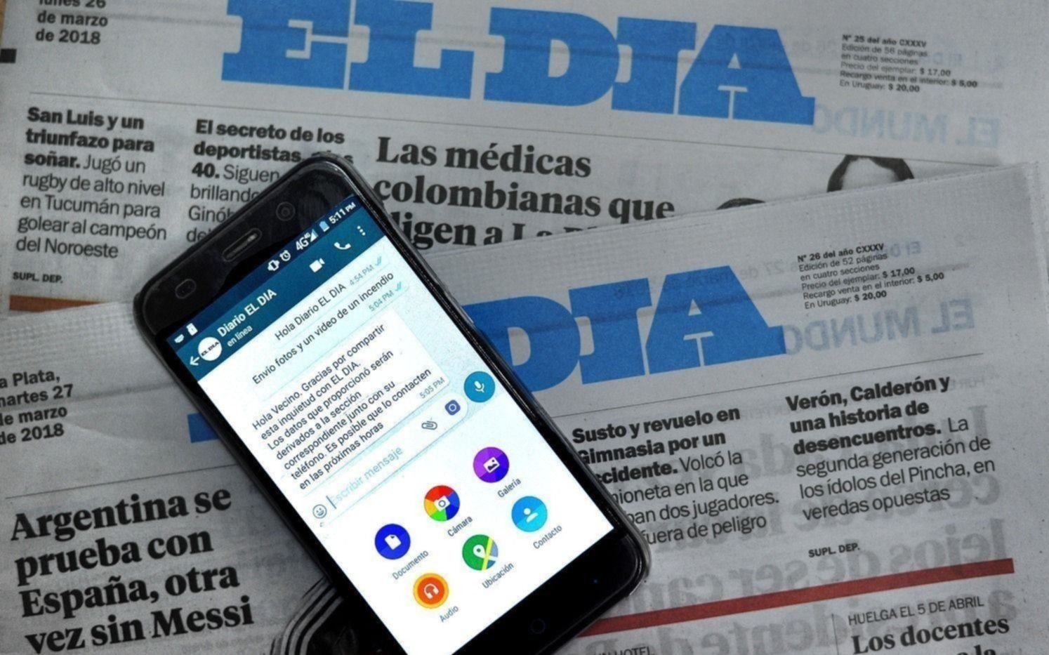 EL DIA en WhatsApp: envíe su reclamo, denuncia o inquietud al 2214779896