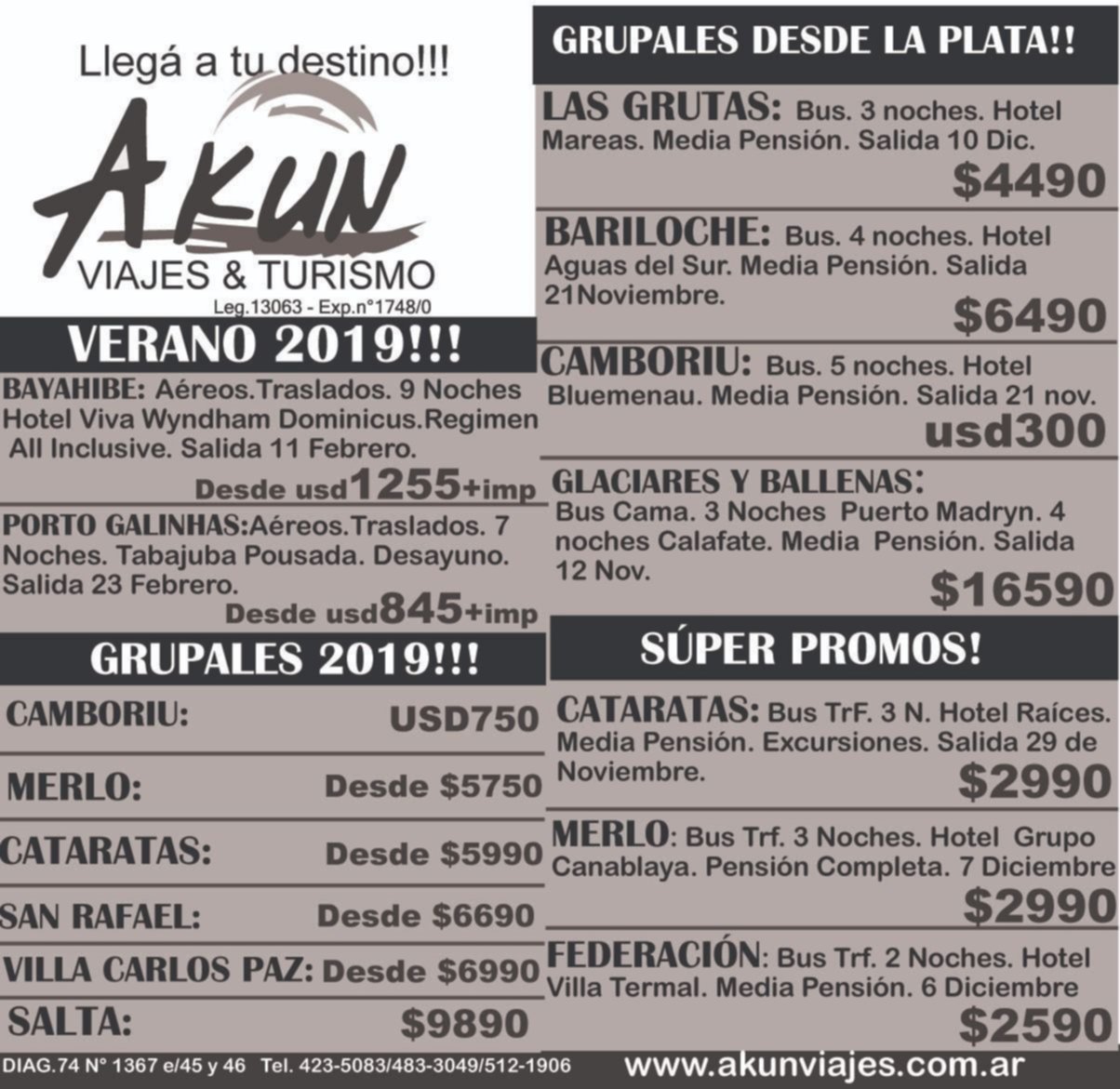 Llegá a tu destino con Akun, viajes y turismo