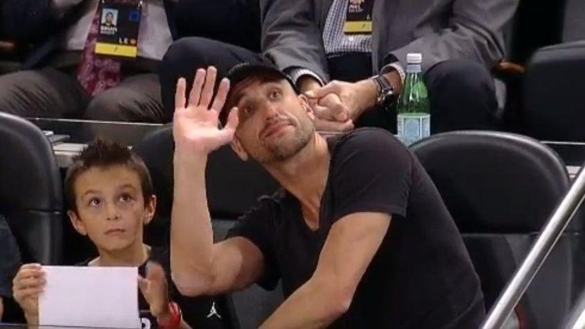 Manu Ginóbili volvió a su casa para ser testigo del triunfo de San Antonio